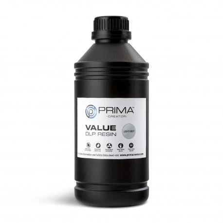 PrimaCreator Value UV / DLP Resin - 1000 ml - Light Grey