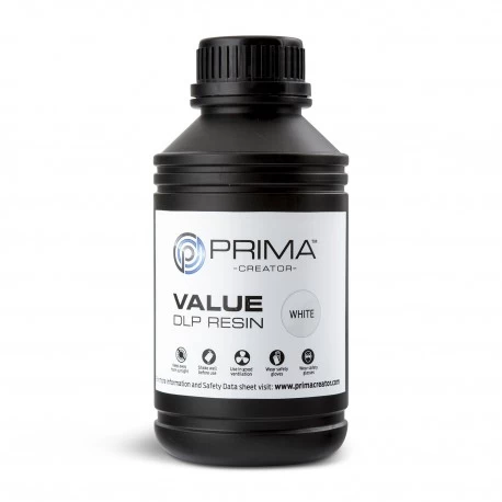 PrimaCreator Value UV / DLP Resin - 500 ml - White