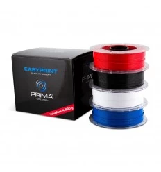 EasyPrint PLA Value Pack Standard - 1.75mm - 4x 500 g (Total 2 kg) - White, Black, Red, Blue