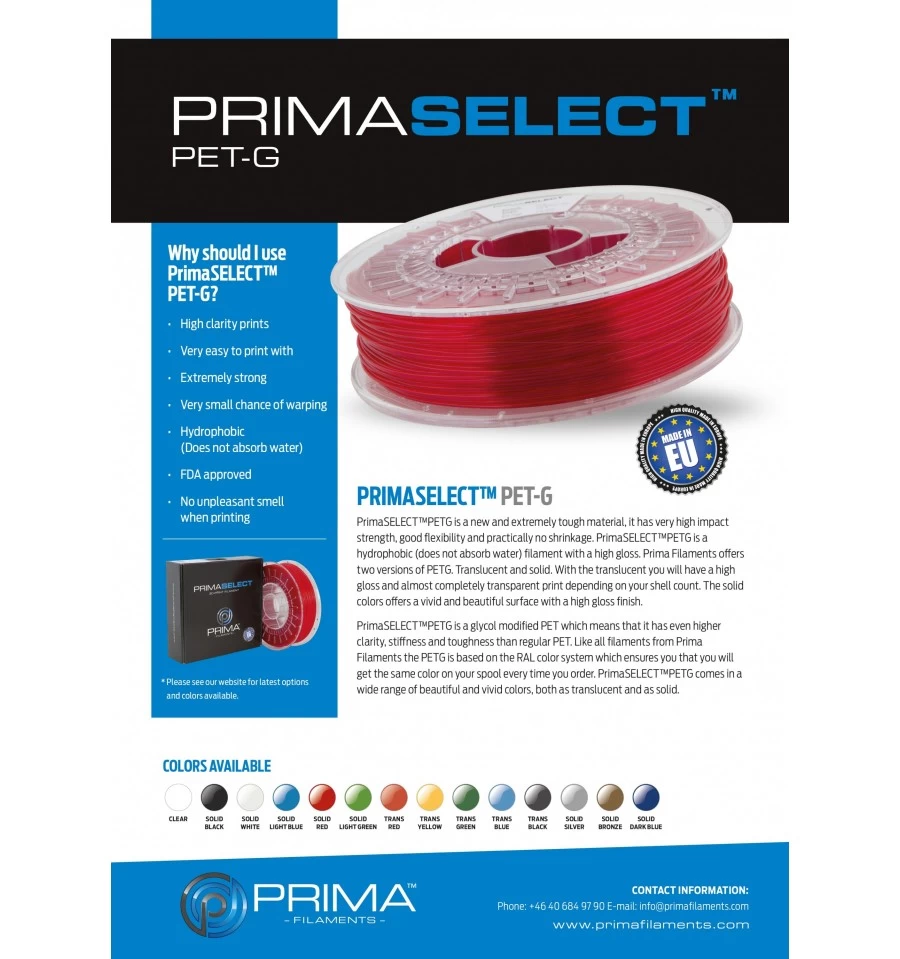 PrimaSelect PLA Tough - 1.75mm - 750 g - Black