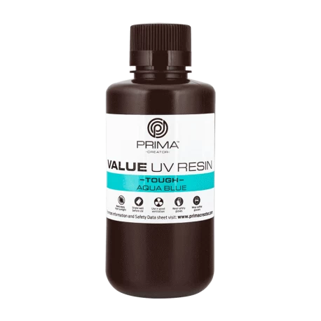 PrimaCreator Value Tough UV Resin (ABS Like) - 500 ml - Aqua Blue