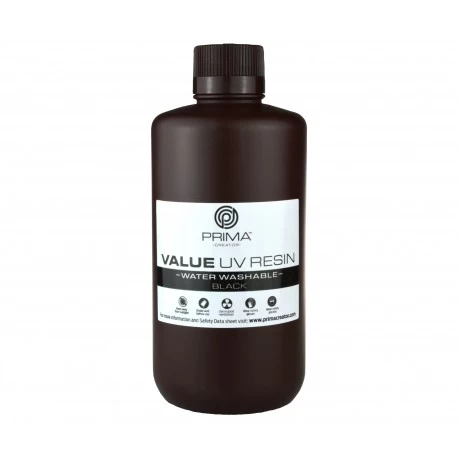 PrimaCreator Value Water Washable UV Resin - 1000 ml - Black