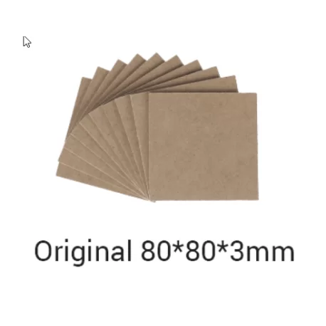 Snapmaker MDF Wood Sheet / 80x80x3mm / 10-pack
