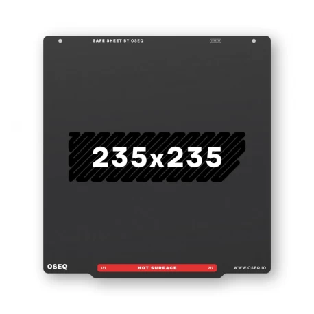 OSEQ Safe sheet 240x245mm for 235x235mm heatbed