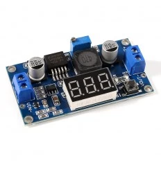 Buck Converter DC-DC LM2596 3-40V til 1.5-35V - Blå Display