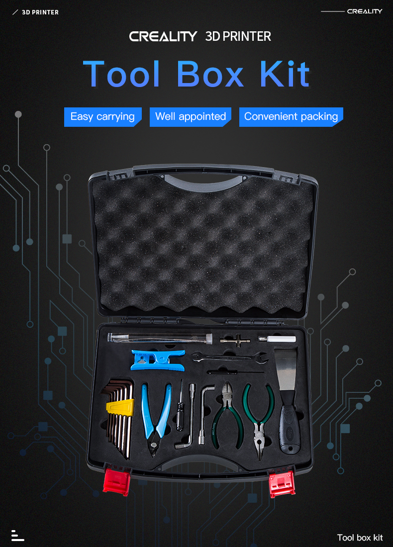 Creality 3D Printer Tool box kit - Solunoid.dk - Online