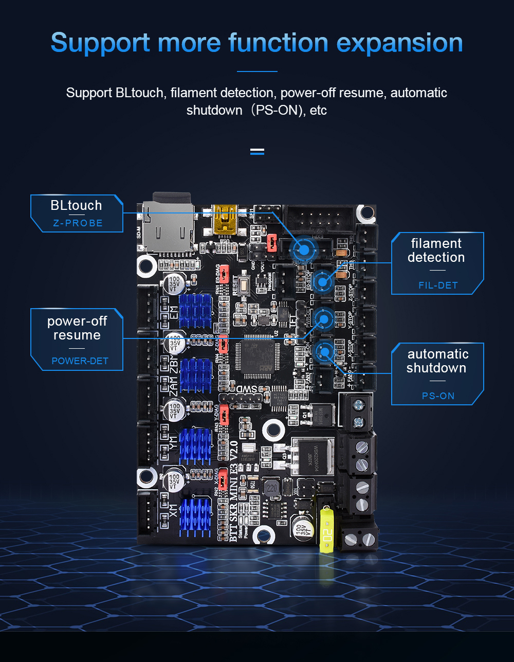 BIGTREETECH placa base SKR MINI E3 V1.2, 32 bits, ARM TFT35, Kit de BIGTREETECH placa base SKR MINI E3 V1.2, 32 bits, ARM TFT35, Kit de